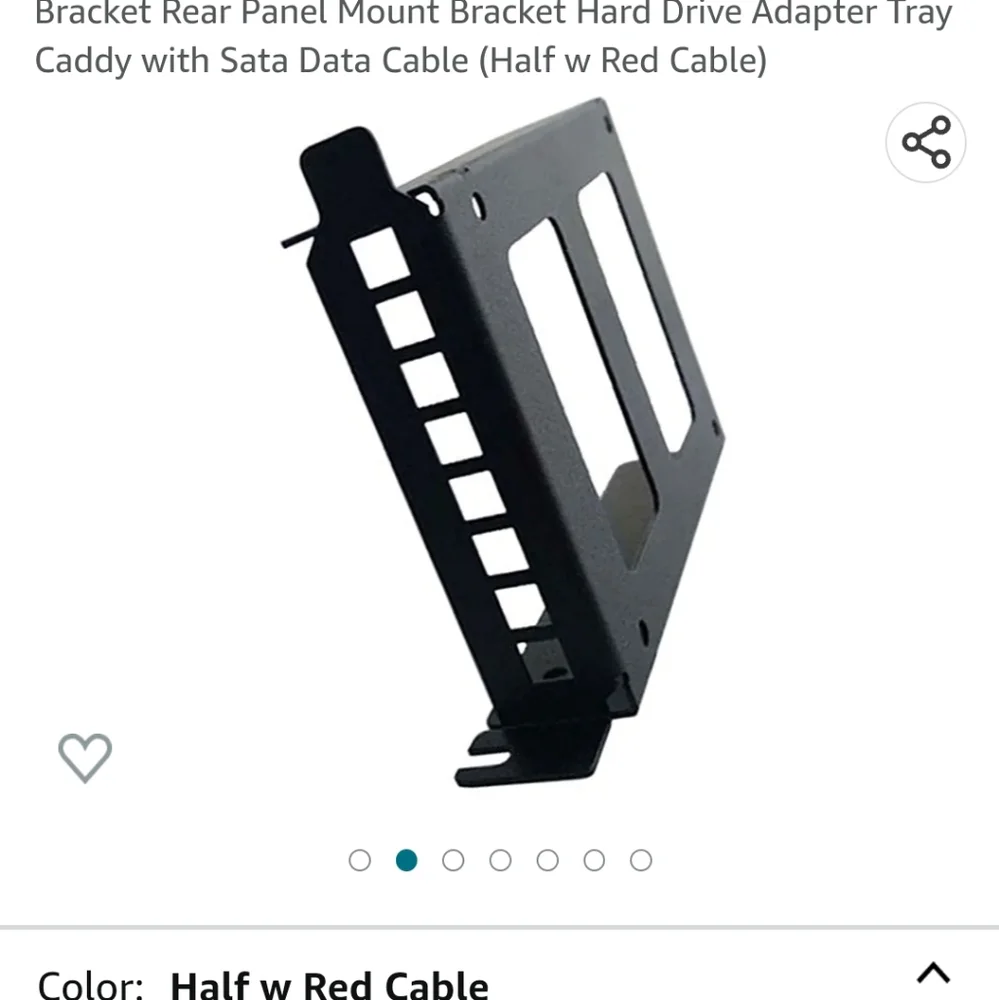 MT Metal PCI Slot Mounting Bracket with Red Cable